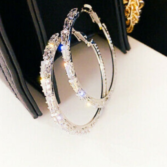 NEW 925 Sterling Silver Hoop Earrings - Picture 2 of 9